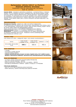 Sylwester 2016-2017 w Polsce dojazd własny wczasy Iwonicz Zdr&oacute;j