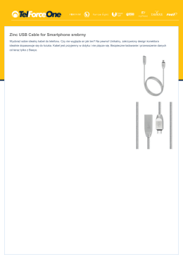 Zinc USB Cable for Smartphone srebrny