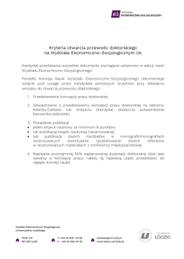dotyczą osób, które przygotowują dysertację