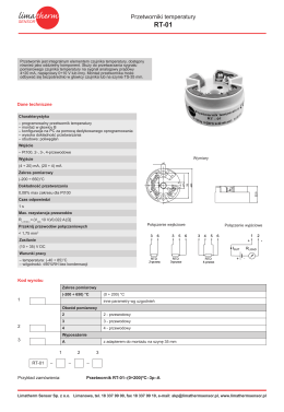 Karta katalogowa - Limatherm Sensor