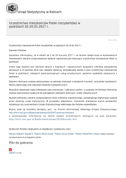 w podróżach 02-20.01.2017 r. - Urząd Statystyczny w Kielcach