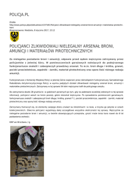 policja.pl policjanci zlikwidowali nielegalny arsenał broni, amunicji i