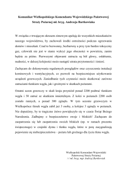 Komunikat Wielkopolskiego Komendanta Wojewódzkiego