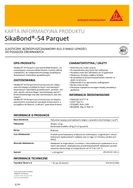 SikaBond®-54 Parquet - Sika Poland Sp. z oo