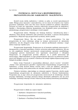 instrukcja dotycząca bezpośredniego przygotowania do