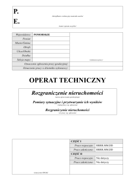 operat techniczny pe