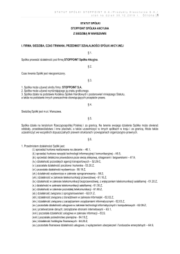 statut sp&oacute;łki