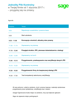Zobacz agendę