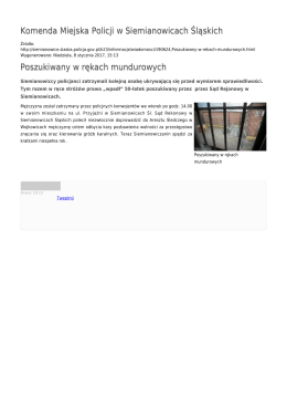 Generuj PDF - Komenda Miejska Policji w Siemianowicach Śląskich