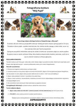 Fotograficzny konkurs "M&oacute;j Pupil"