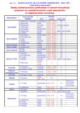 KONSULTACJE DLA UCZNIÓW I RODZICÓW