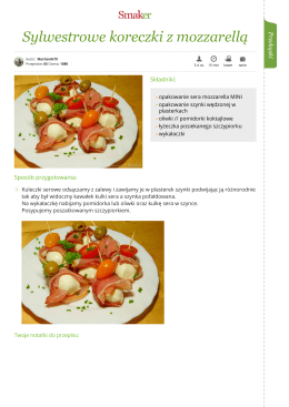 Sylwestrowe koreczki z mozzarellą