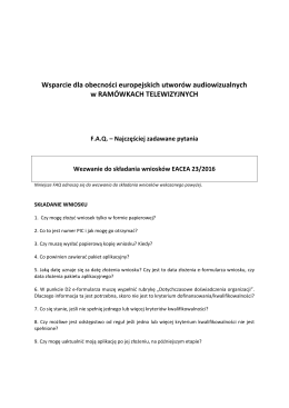 FAQ [PL] - Kreatywna Europa