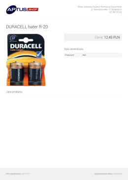 DURACELL bater R-20 - smykus.bydgoszcz.pl