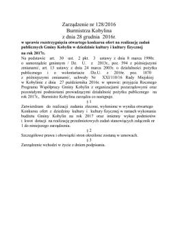 Pobierz treść zarądzenia