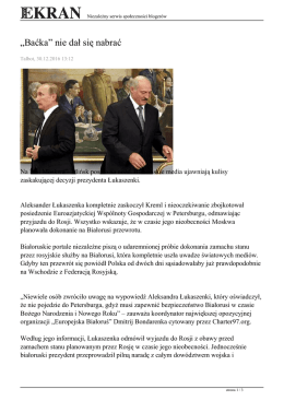 „Baćka” nie dał się nabrać