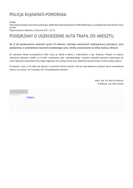 policja kujawsko-pomorska podejrzany o uszkodzenie auta trafił do
