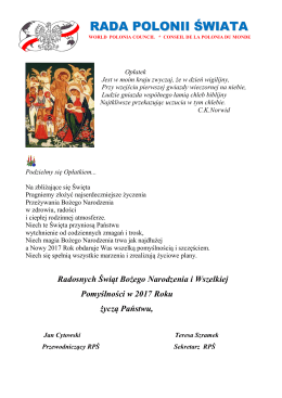 Życzenia grudzień 2016