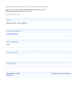 Generuj PDF - Wojewódzki Inspektorat Ochrony Środowiska w