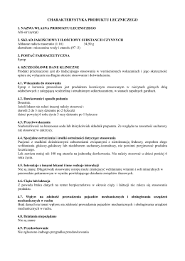 CHARAKTERYSTYKA PRODUKTU LECZNICZEGO