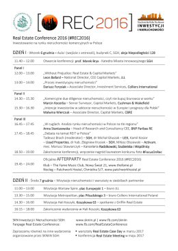 Real Estate Conference 2016 (#REC2016)