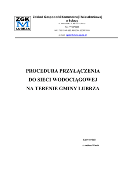 procedura przyłączenia do sieci wodociągowej i