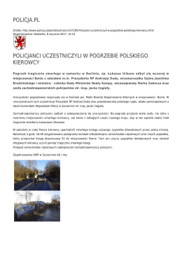 policja.pl policjanci uczestniczyli w pogrzebie polskiego kierowcy
