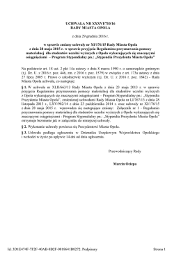 Uchwala Nr XXXVI/710/16 z dnia 29 grudnia 2016 r.