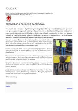POLICJA.PL ROZWIKŁANA ZAGADKA ZABÓJSTWA