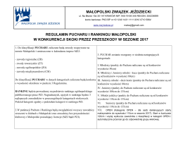 Regulamin - ranking i puchar MZJ