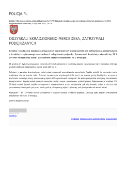 policja.pl odzyskali skradzionego mercedesa, zatrzymali podejrzanych