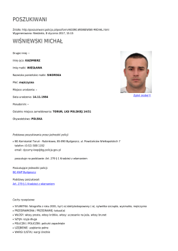 Generuj PDF - Poszukiwani