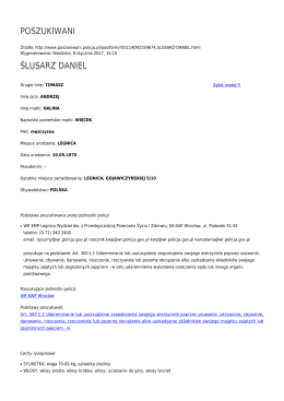 Generuj PDF - Poszukiwani