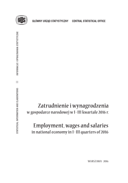 Zatrudnienie i wynagrodzenia w gospodarce narodowej w I