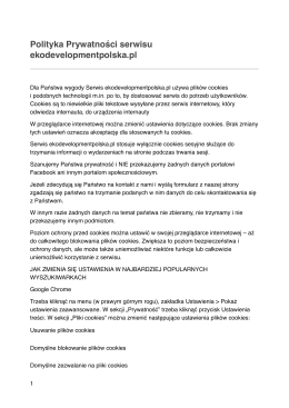 Polityka Prywatności serwisu ekodevelopmentpolska.pl