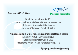 Szanowni Podr&oacute;żni! - Przewozy Regionalne