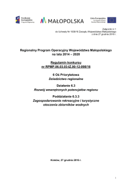 Regionalny Program Operacyjny Województwa Małopolskiego na