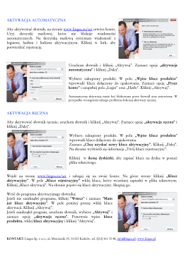 instrukcja aktywacji