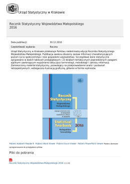 pobierz stronę jako plik pdf - Urząd Statystyczny w Krakowie