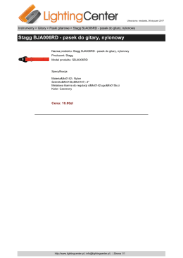 Stagg BJA006RD - pasek do gitary, nylonowy