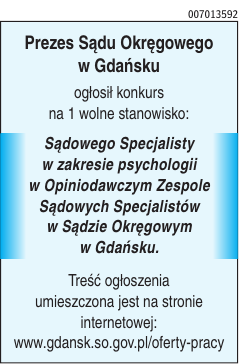 Prezes Sądu Okręgowego w Gdańsku