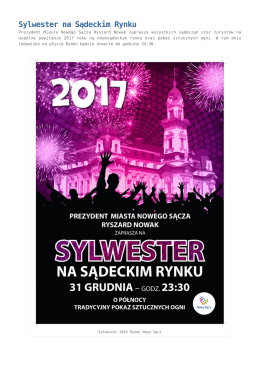 Sylwester na Sądeckim Rynku