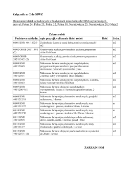 Malowanie klatek - SIWZ - Załacznik nr 2 - hsm