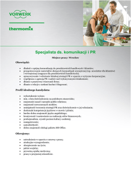 Specjalista ds. komunikacji i PR
