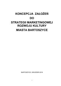Koncepcja założeń - Bartoszycki Dom Kultury