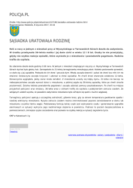 POLICJA.PL SĄSIADKA URATOWAŁA RODZINĘ