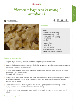 Pierogi z kapustą kiszoną i grzybami.