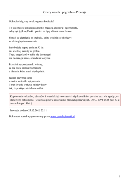 Cztery wesela i pogrzeb &mdash; Procesja