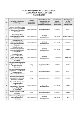 plan zam&oacute;wień publicznych