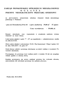 zarząd pionkowskiej spółdzielni mieszkaniowej